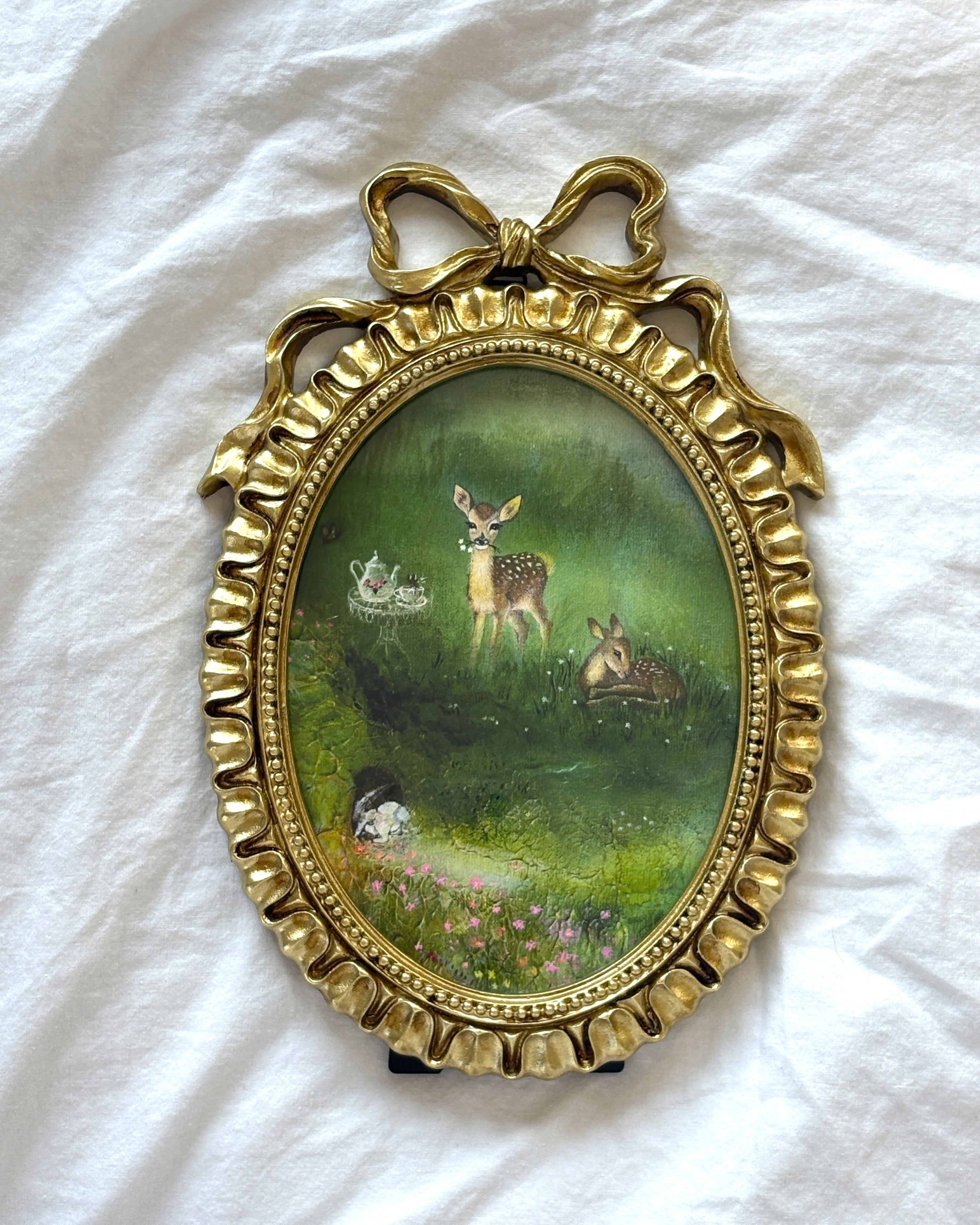 Magical Meadow FRAMED PRINT (Golden Frame)