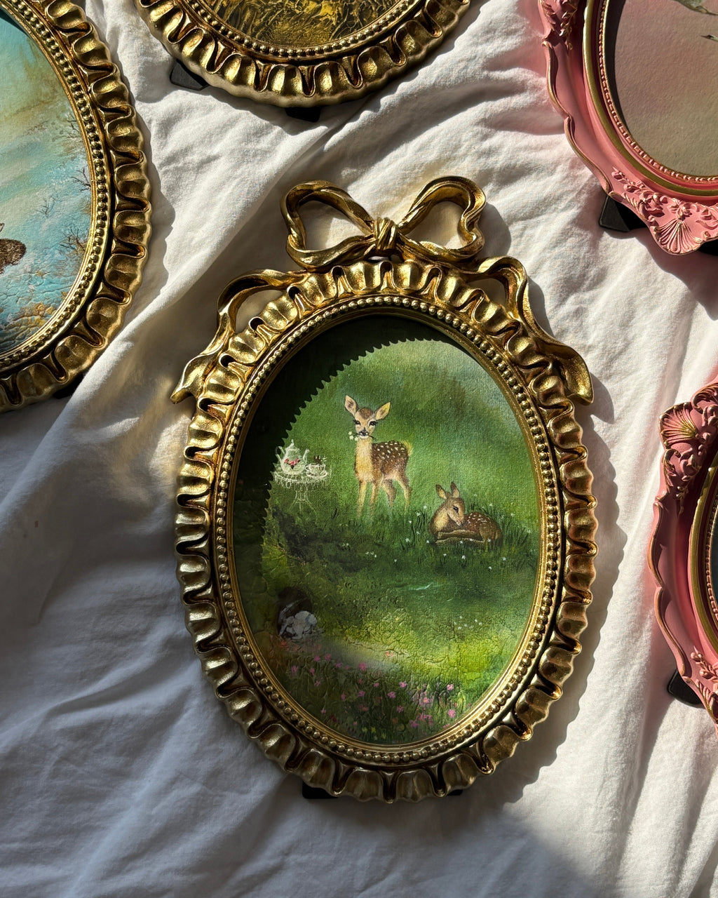 Magical Meadow FRAMED PRINT (Golden Frame)