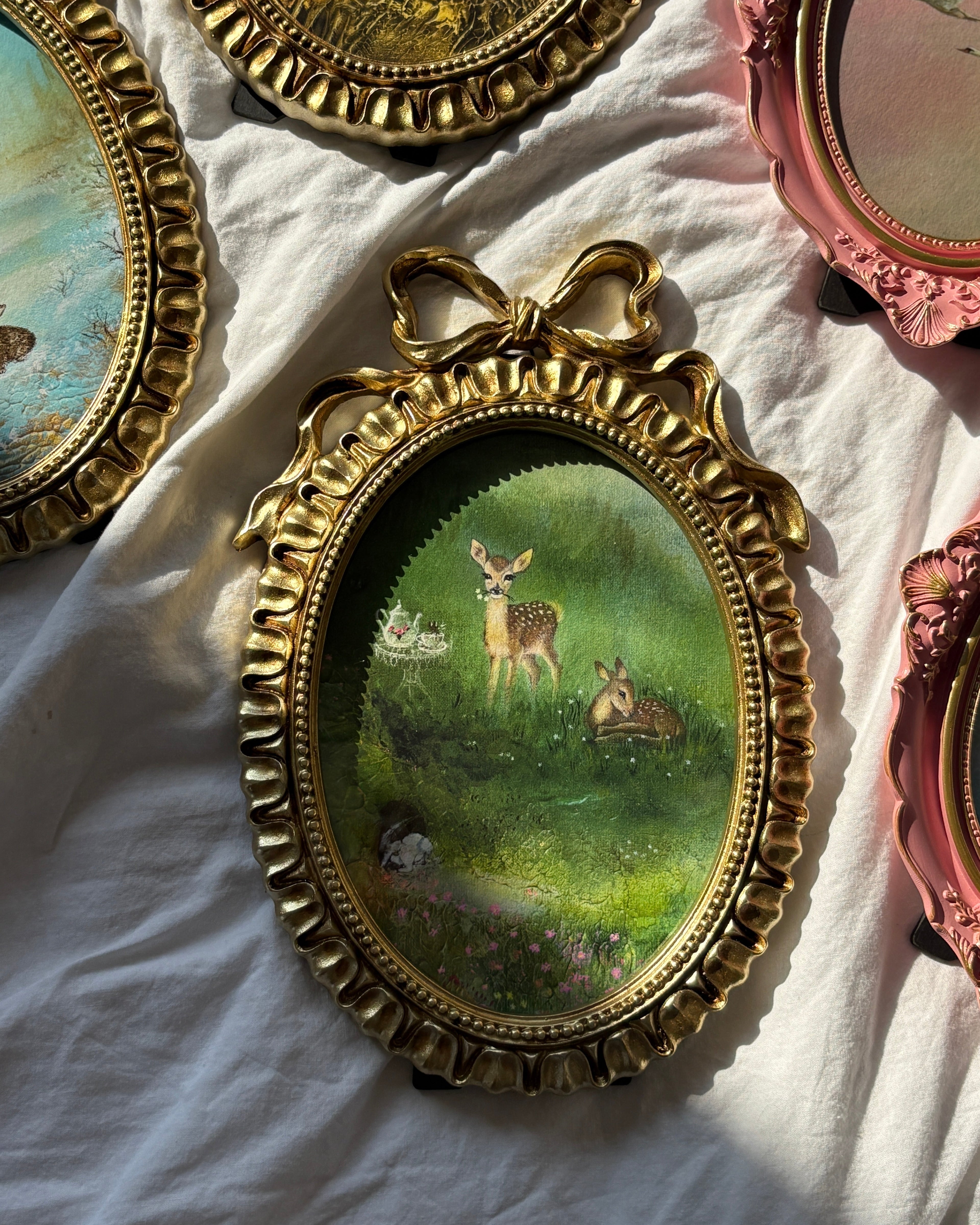 Magical Meadow FRAMED PRINT (Golden Frame)
