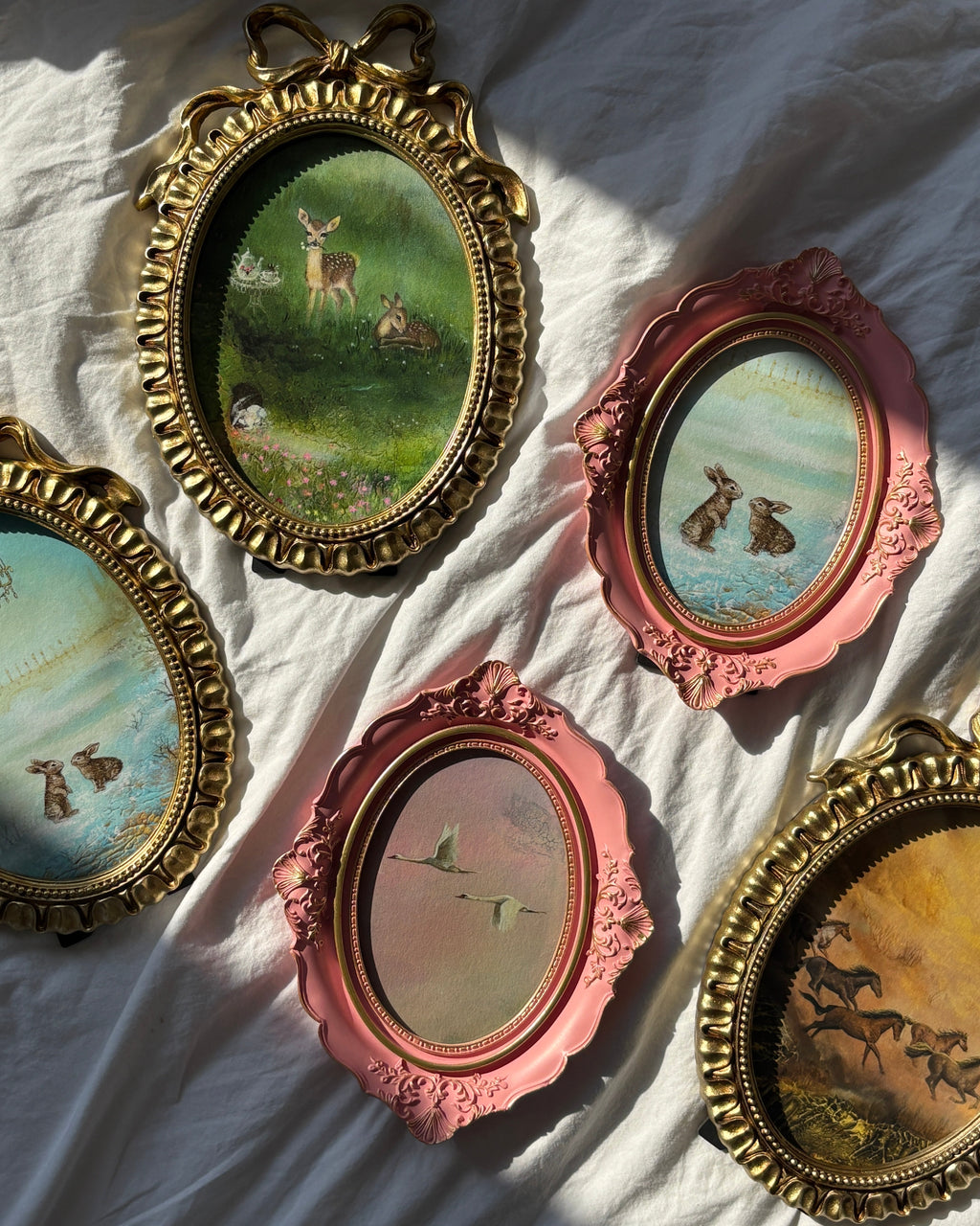 Magical Meadow FRAMED PRINT (Golden Frame)