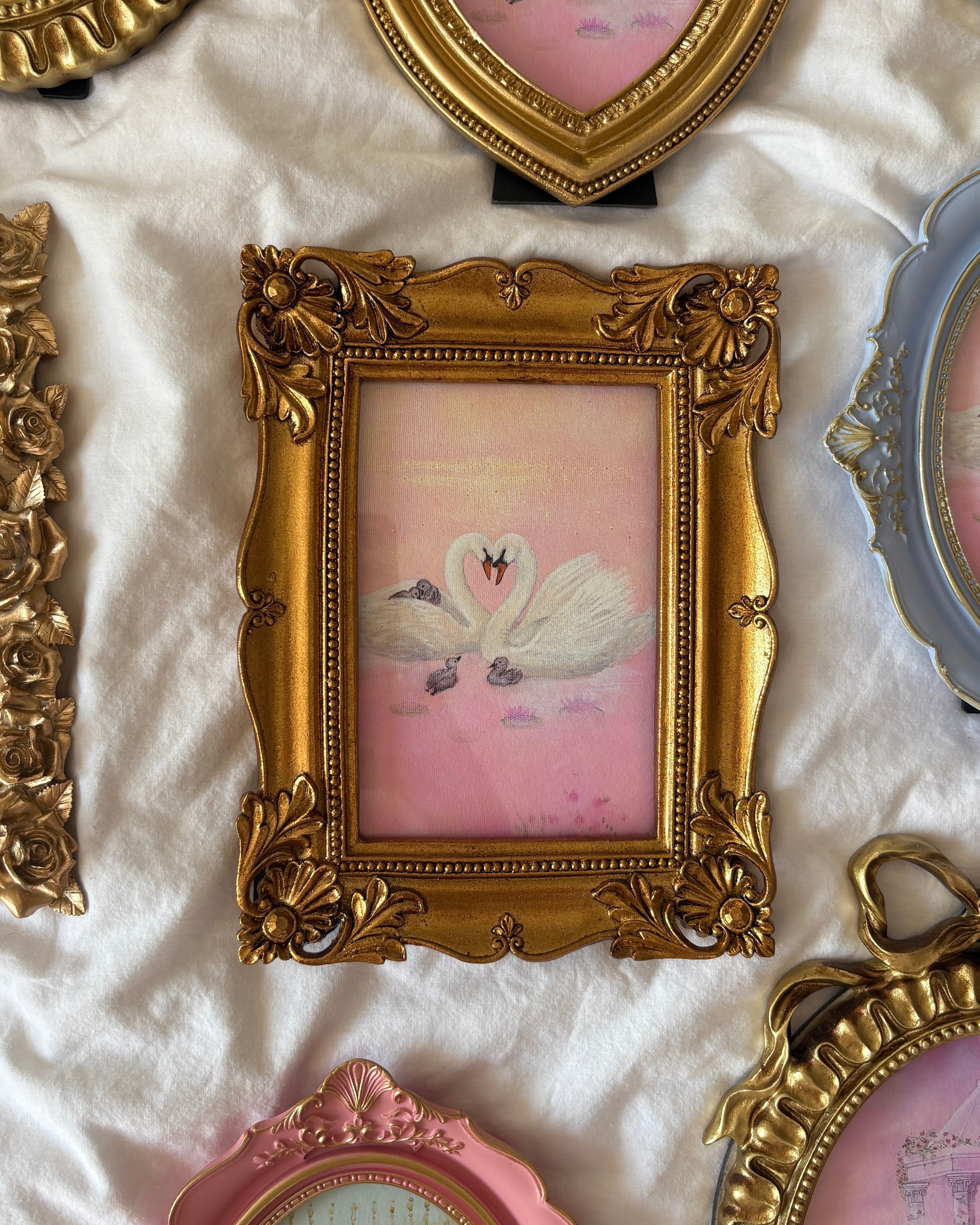 Rose Garden FRAMED PRINT (Golden Frame)