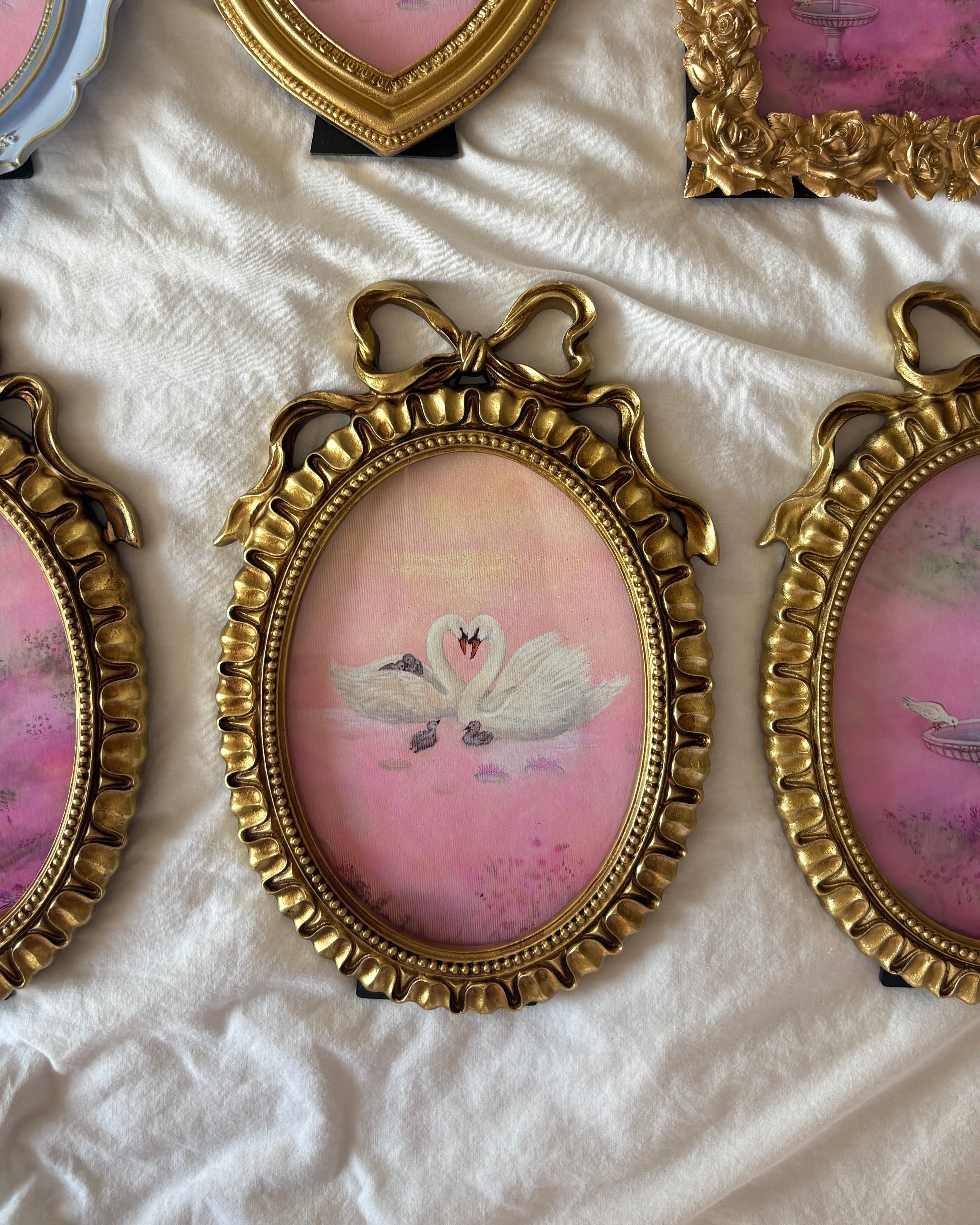 Rose Garden FRAMED PRINT (Golden Frame)