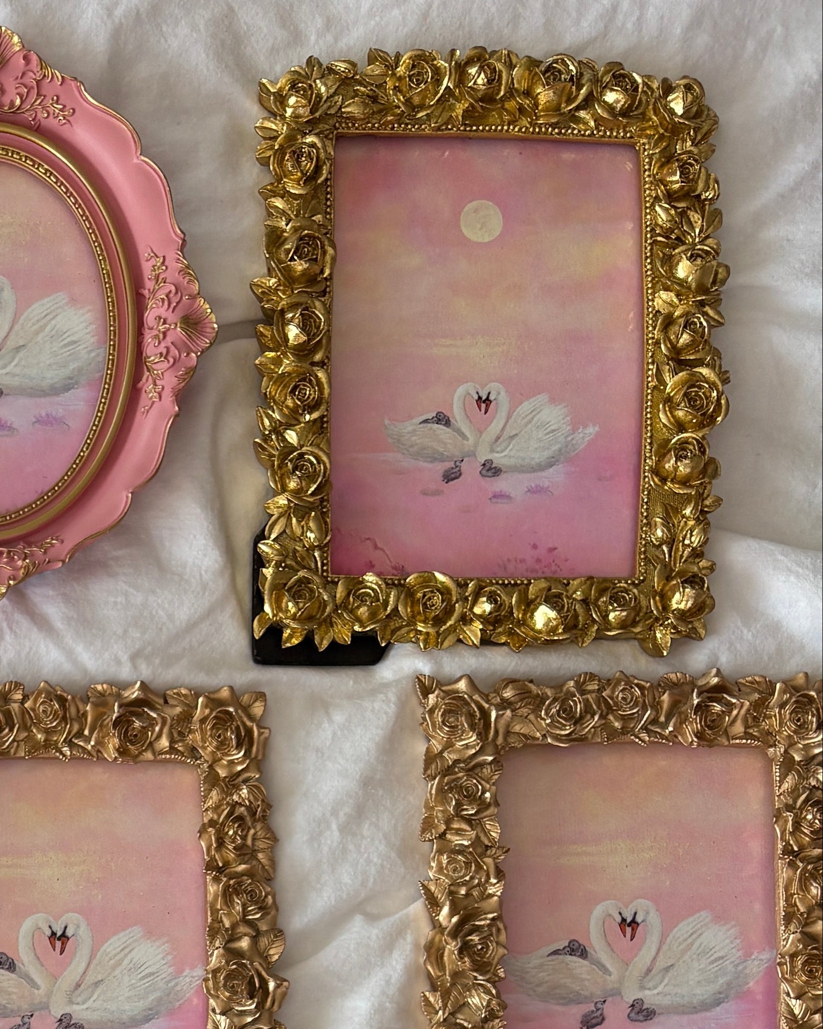 Rose Garden FRAMED PRINT (Golden Frame)