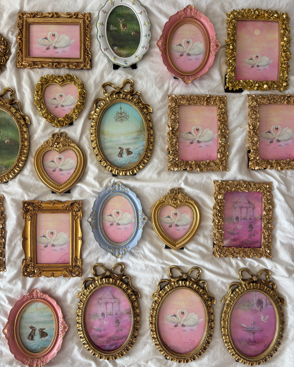 Rose Garden FRAMED PRINT (Pink Frame)