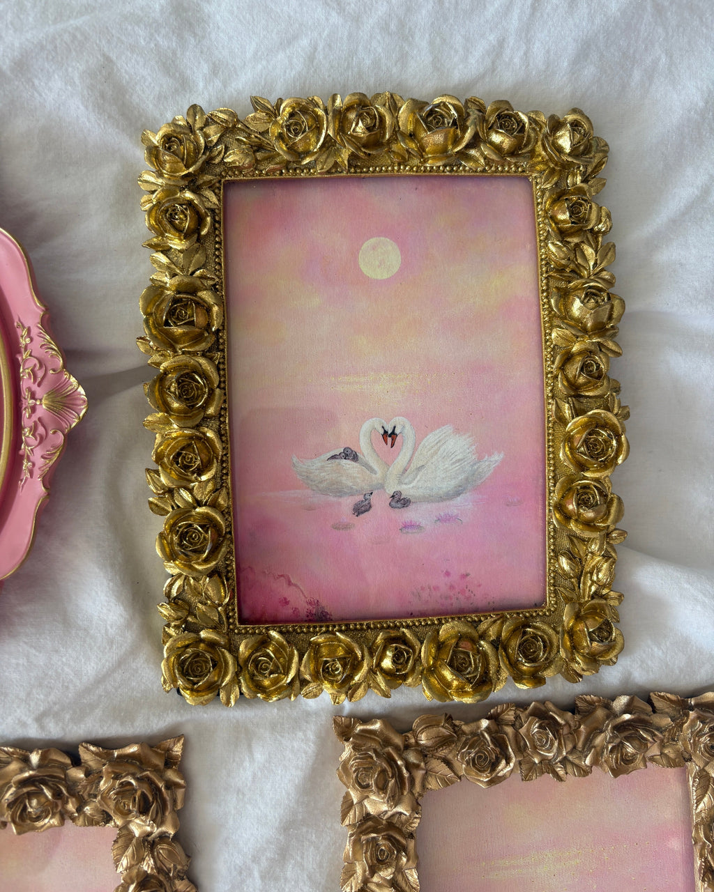 Rose Garden FRAMED PRINT (Golden Frame)