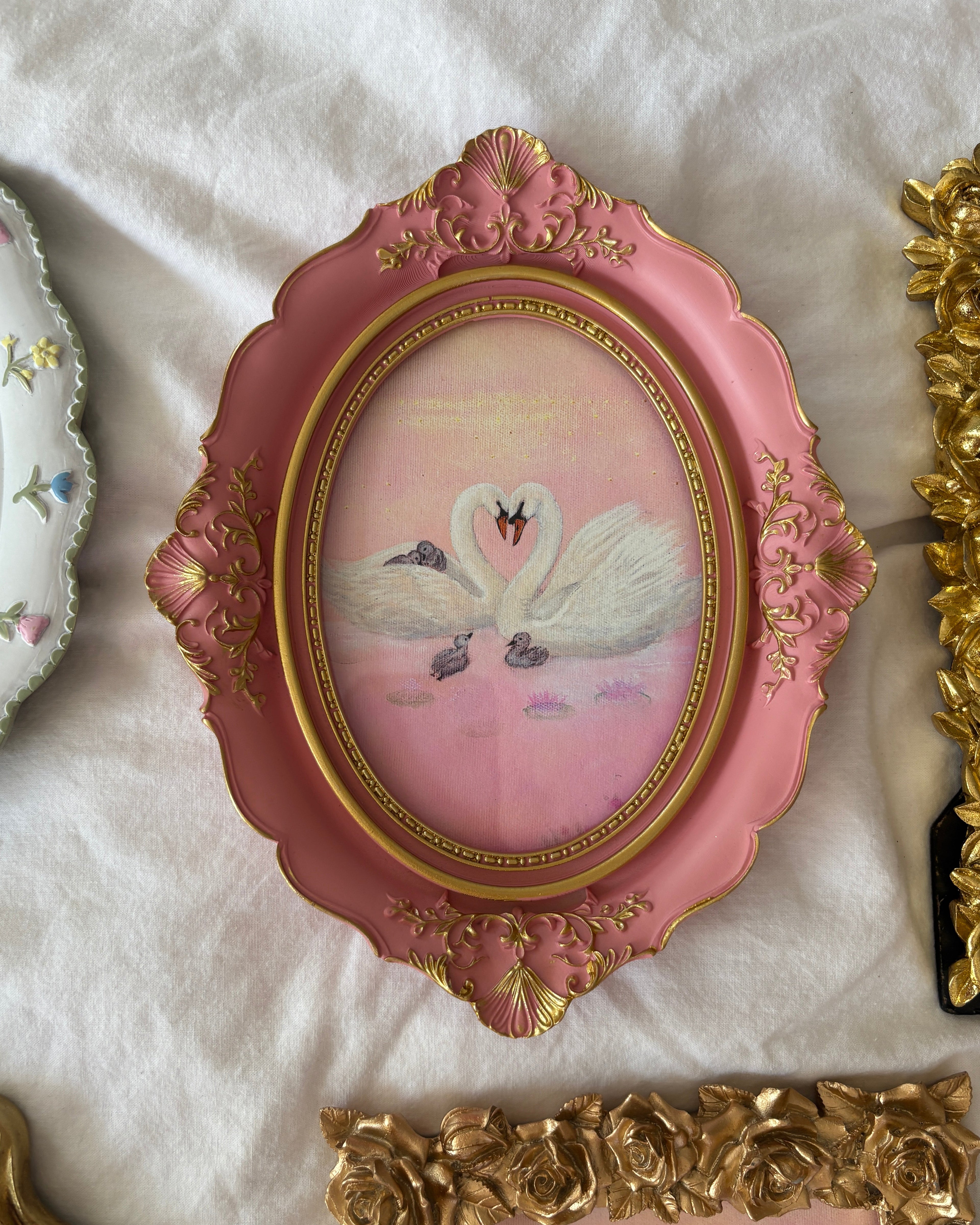 Rose Garden FRAMED PRINT (Pink Frame)
