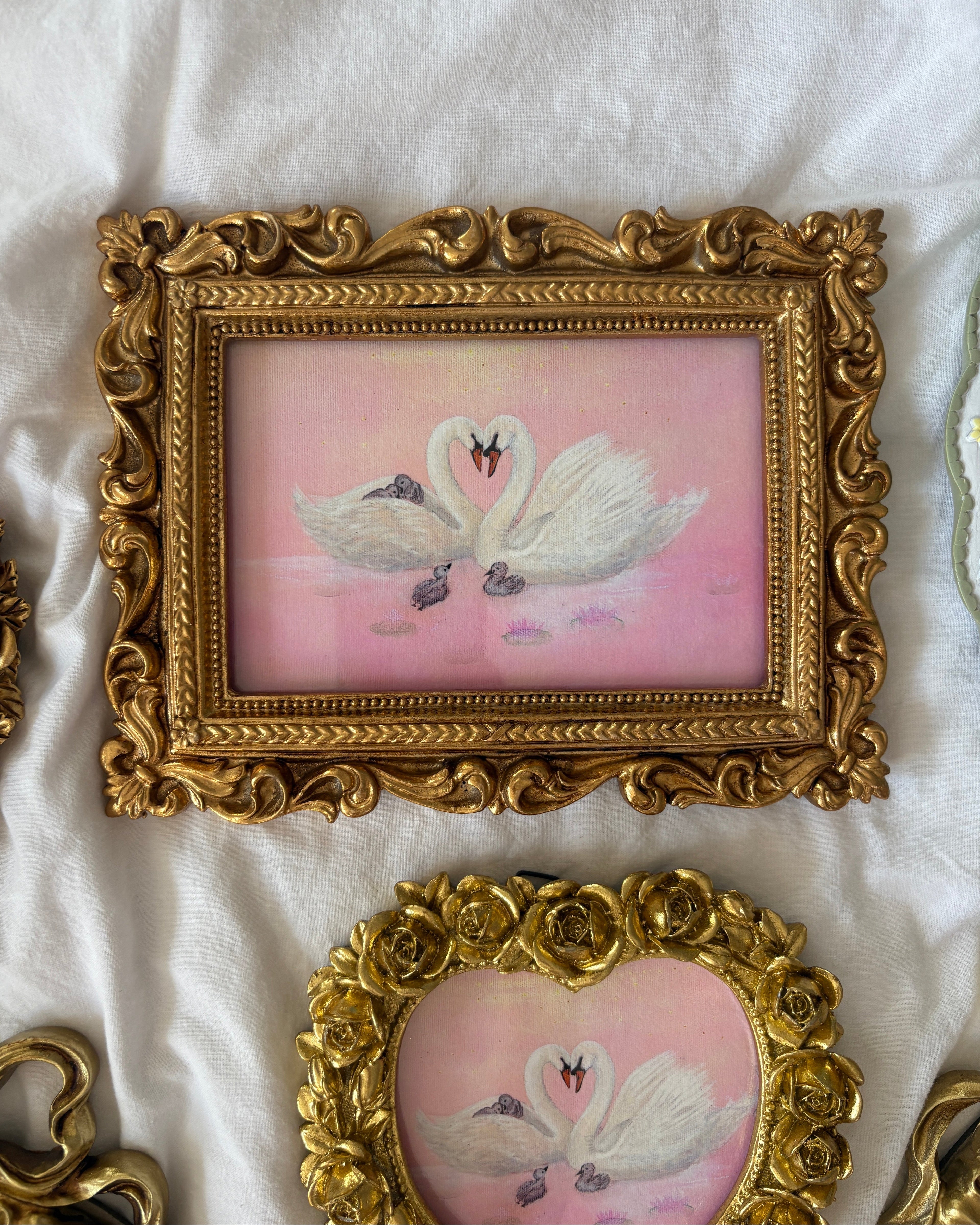 Rose Garden FRAMED PRINT (Golden Frame)