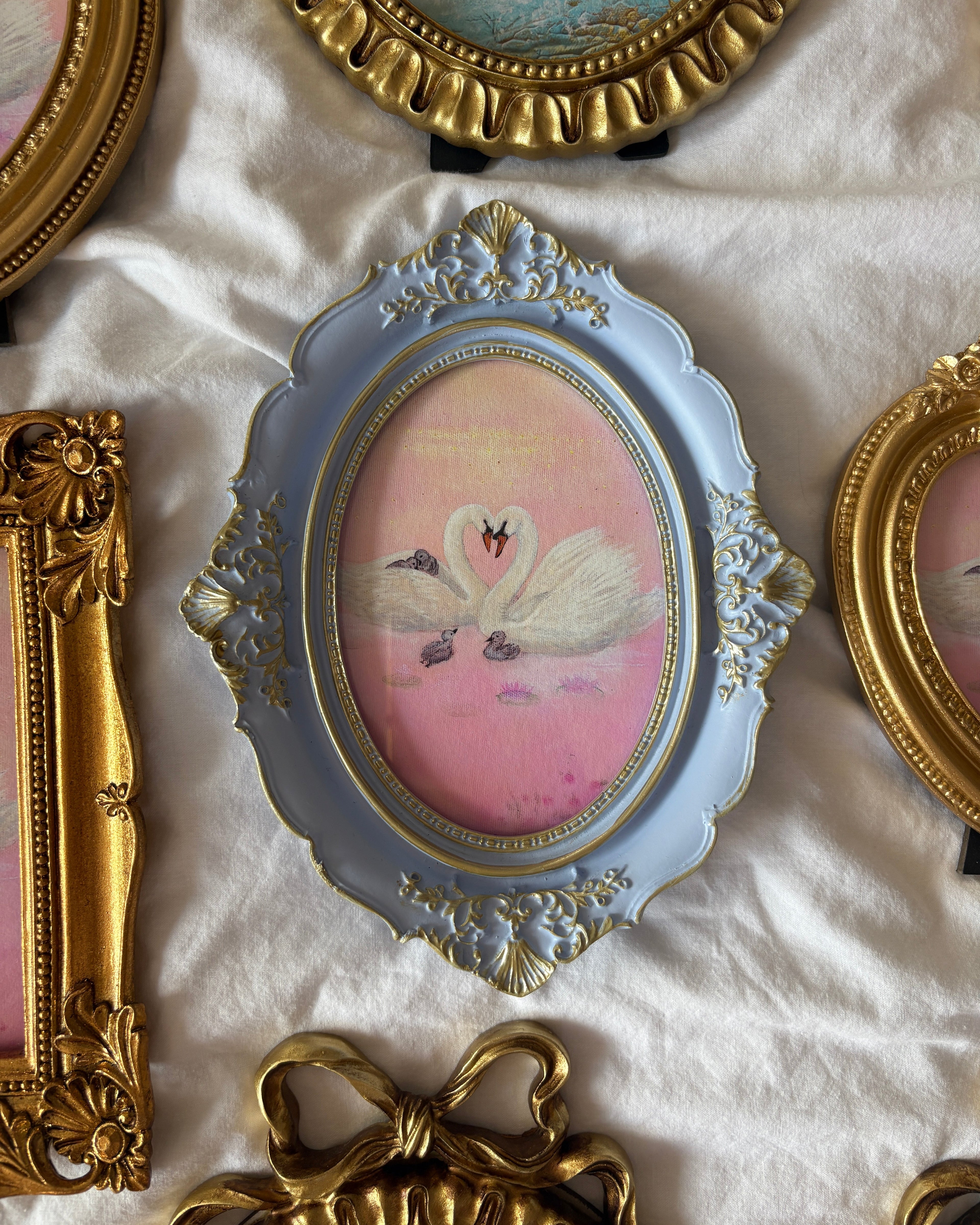 Rose Garden FRAMED PRINT (Baby Blue Frame)