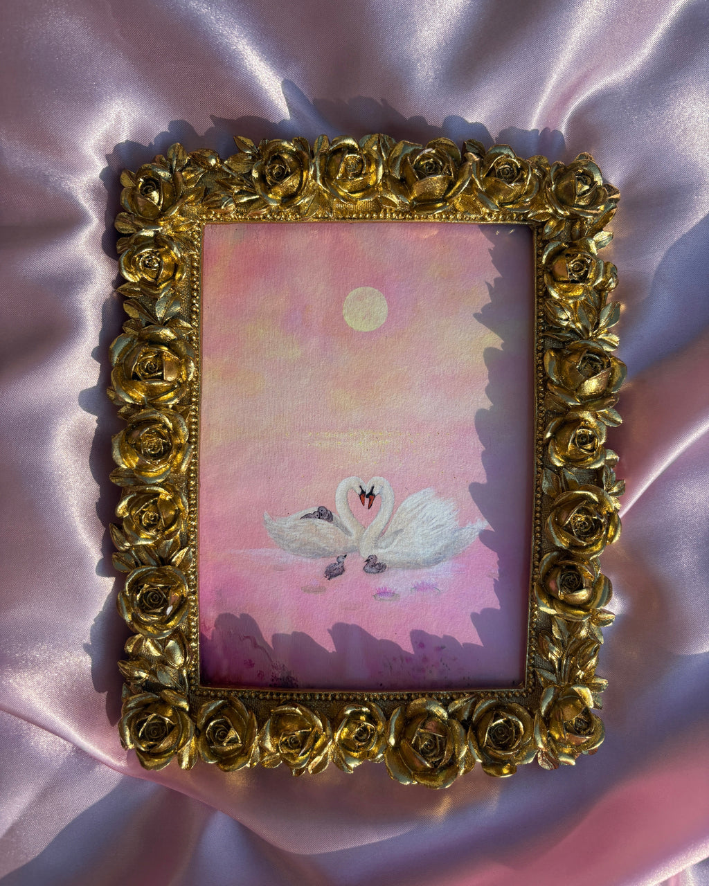 Rose Garden FRAMED PRINT (Golden Frame)