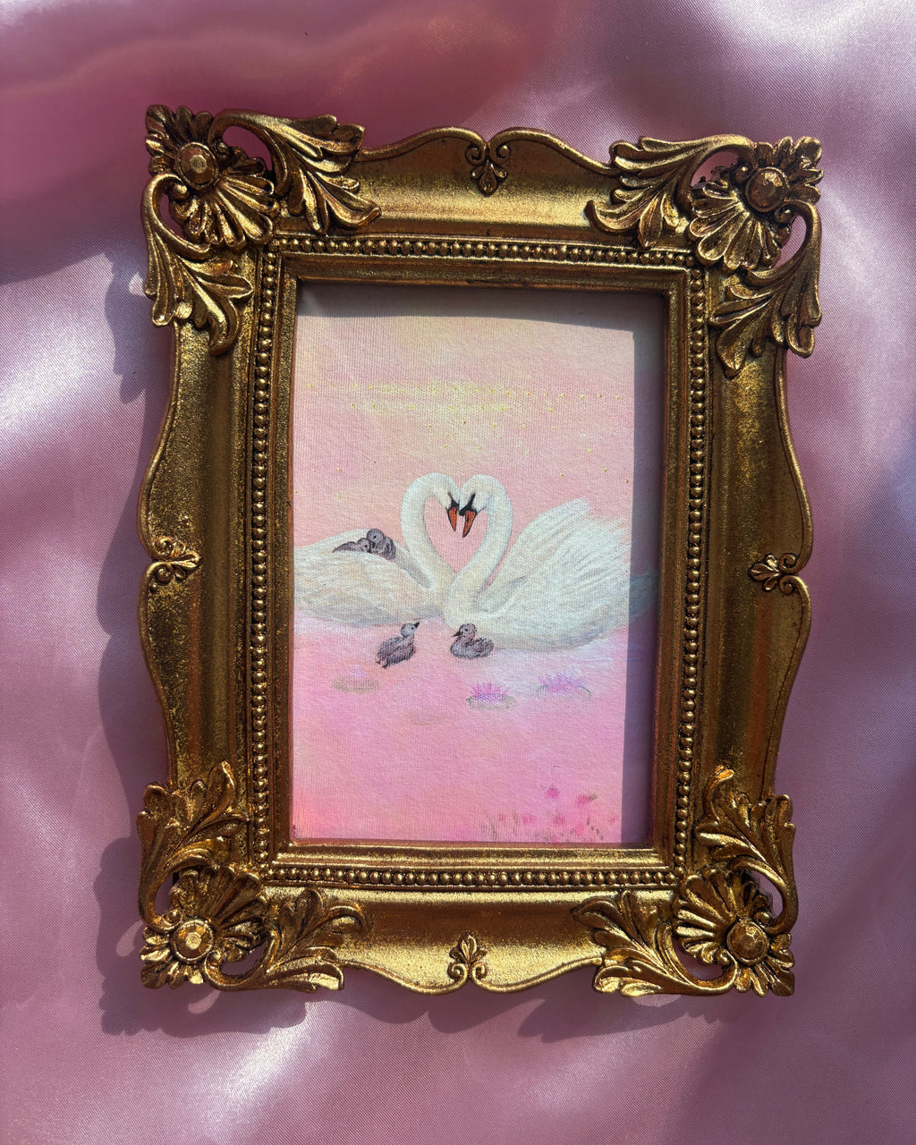 Rose Garden FRAMED PRINT (Golden Frame)