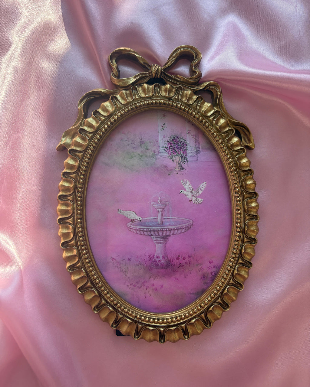 Rose Garden FRAMED PRINT (Golden Frame)