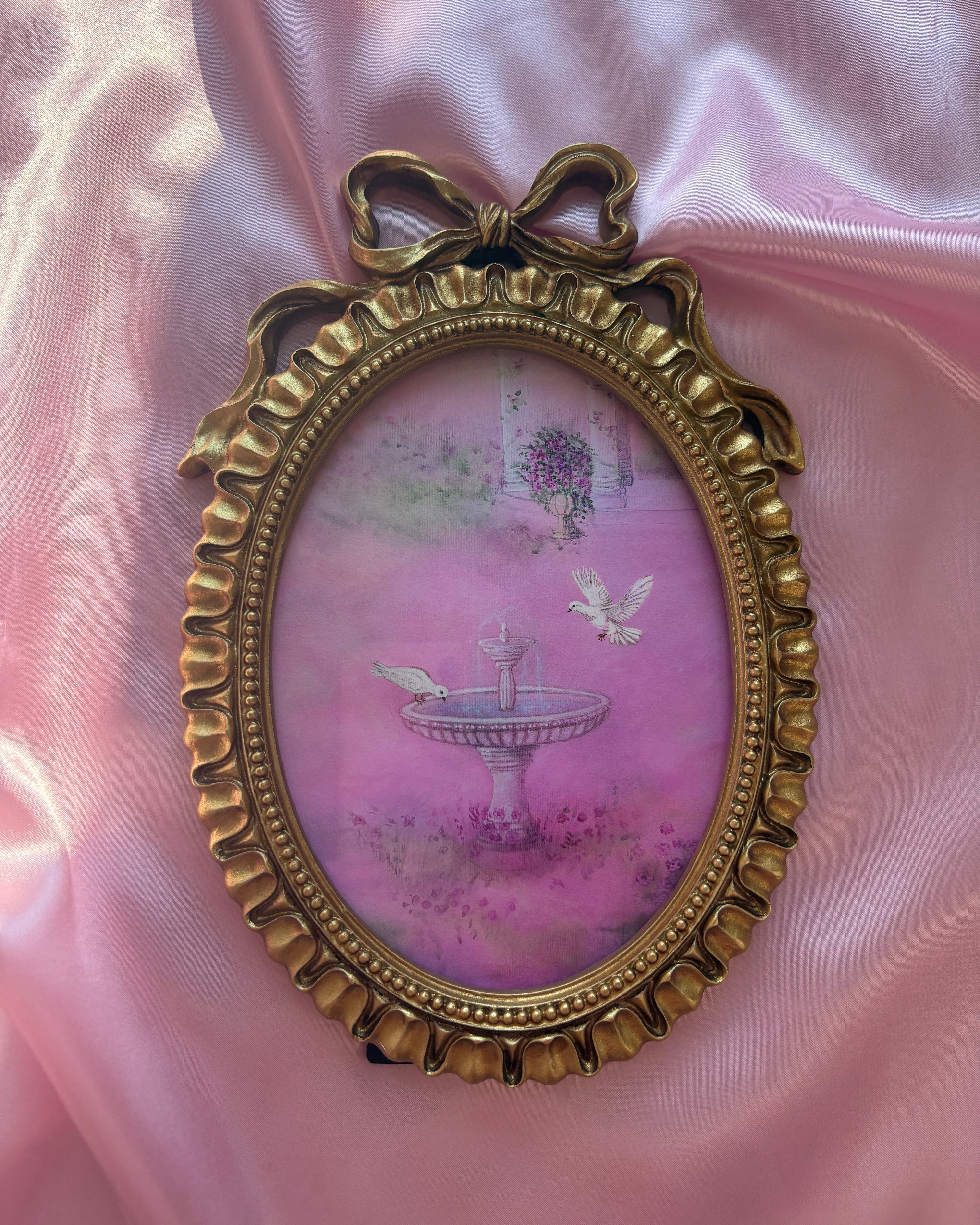 Rose Garden FRAMED PRINT (Golden Frame)
