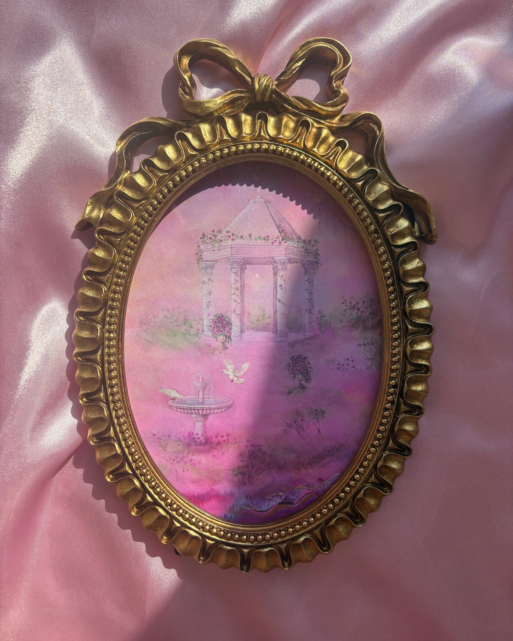 Rose Garden FRAMED PRINT (Golden Frame)