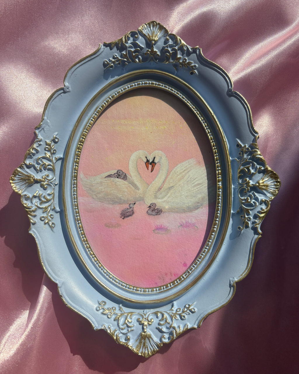 Rose Garden FRAMED PRINT (Baby Blue Frame)