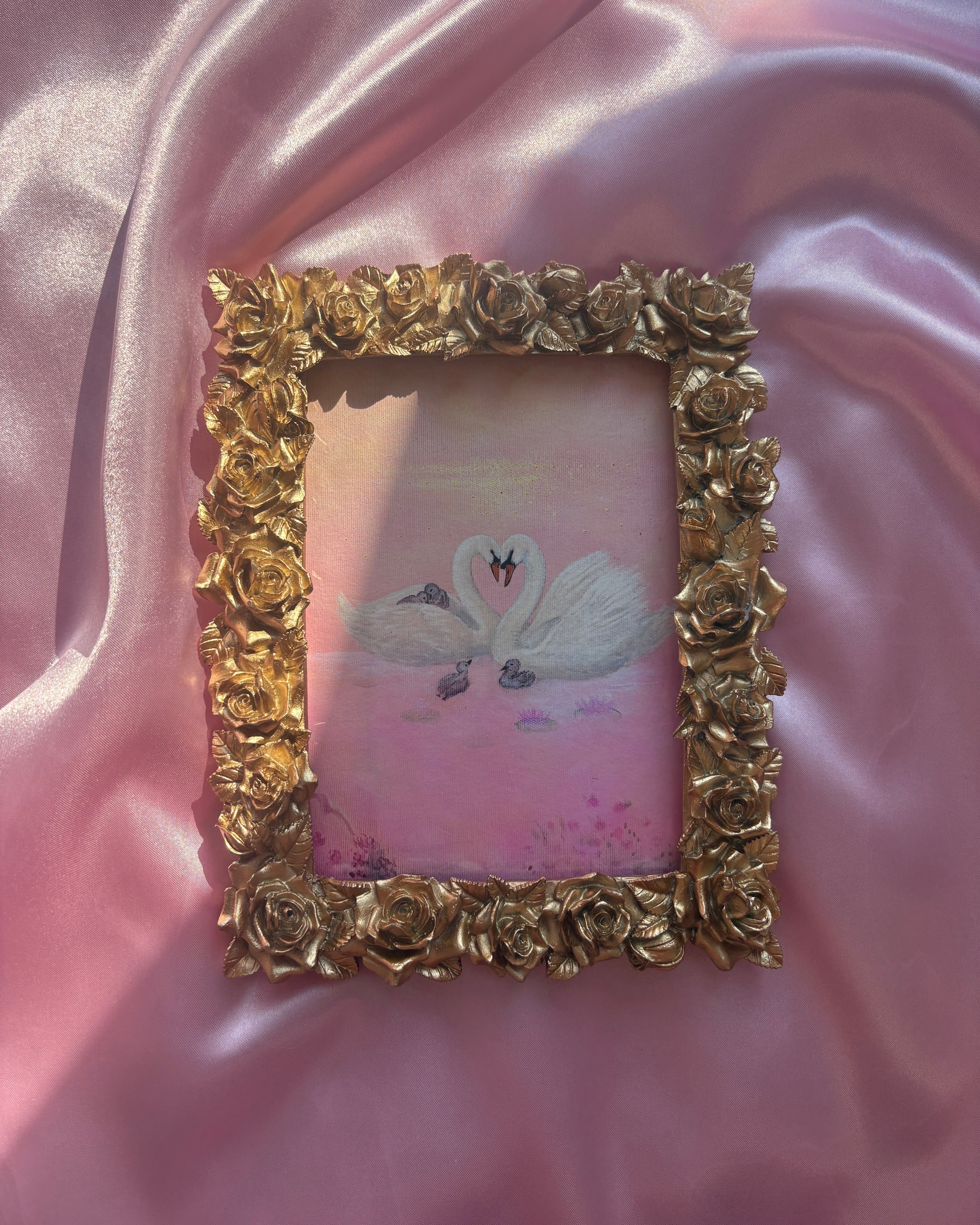 Rose Garden FRAMED PRINT (Golden Frame)
