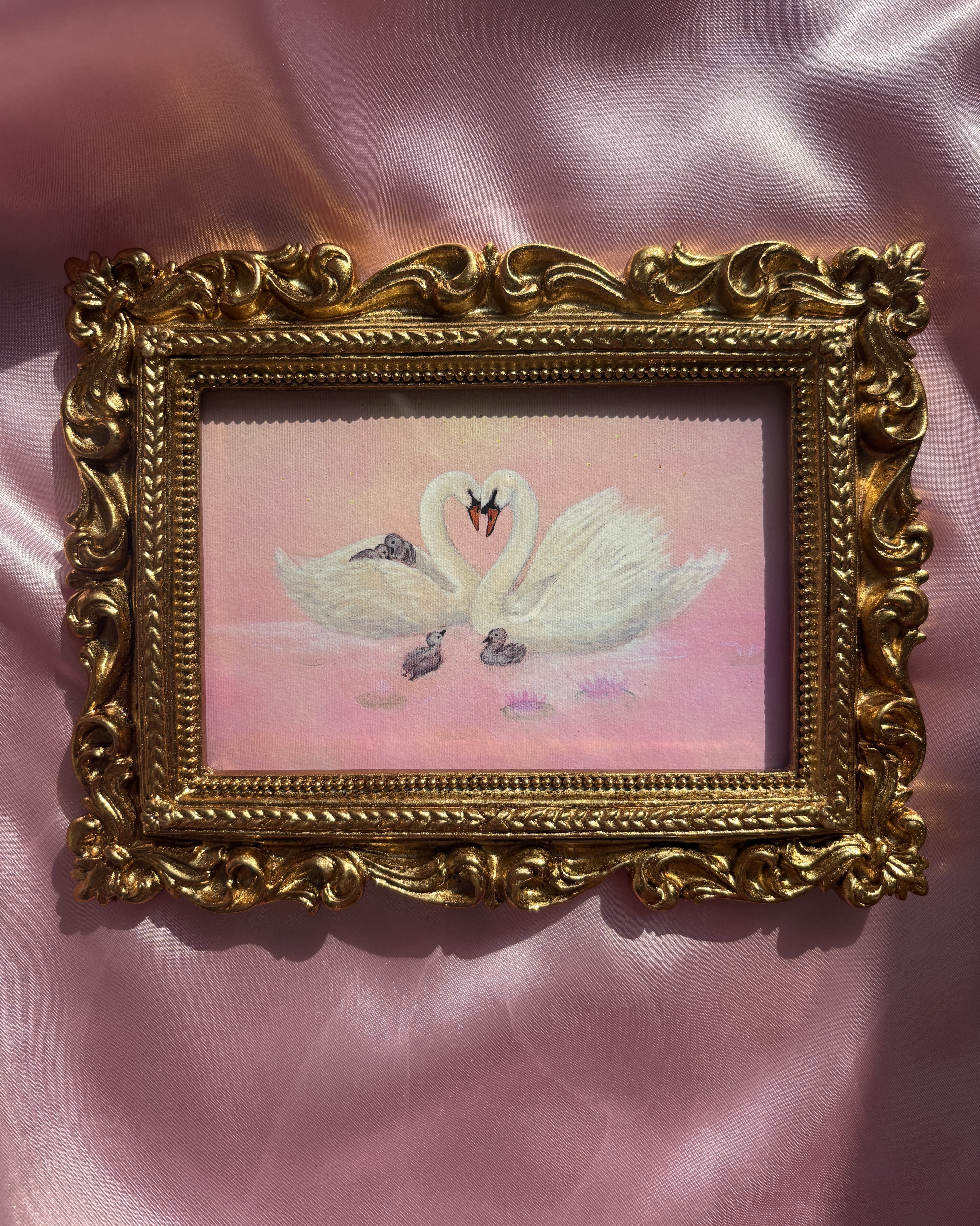 Rose Garden FRAMED PRINT (Golden Frame)