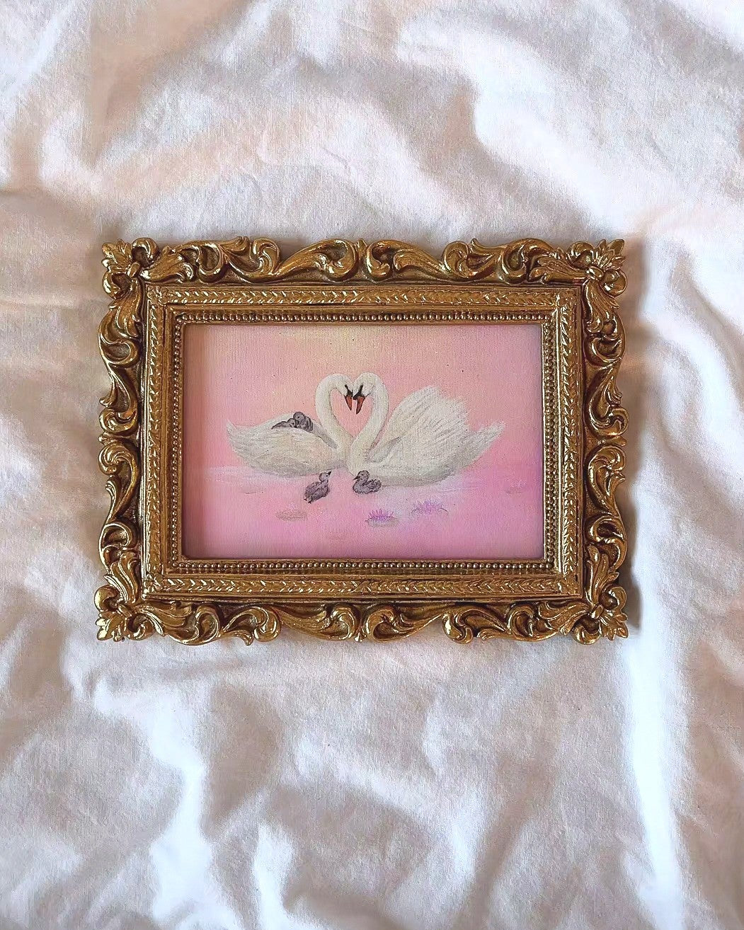 Rose Garden FRAMED PRINT (Golden Frame)