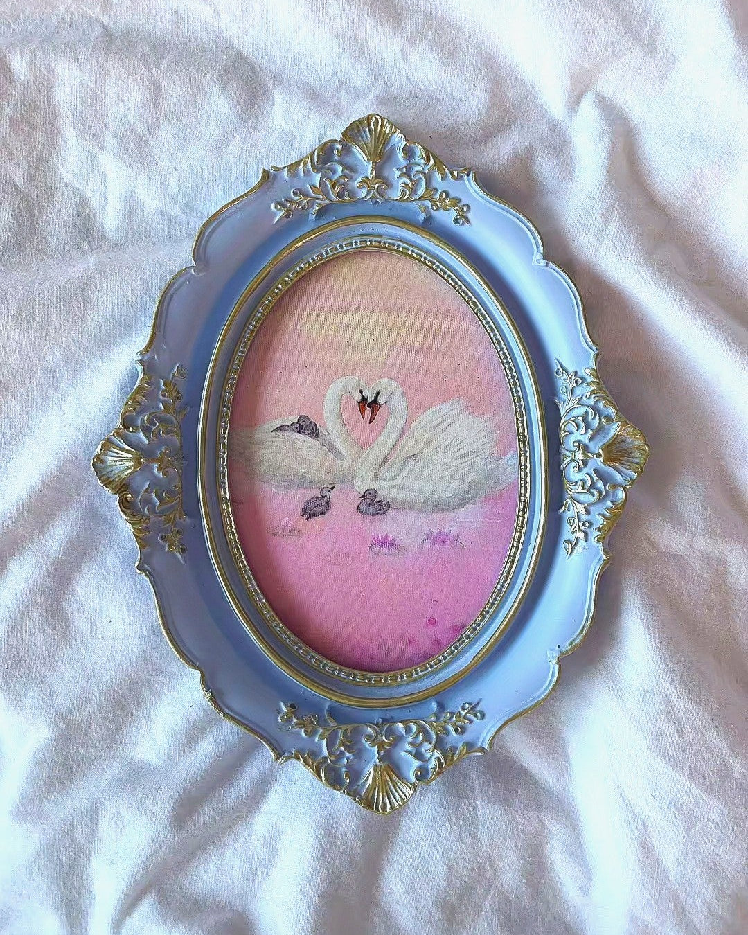 Rose Garden FRAMED PRINT (Baby Blue Frame)