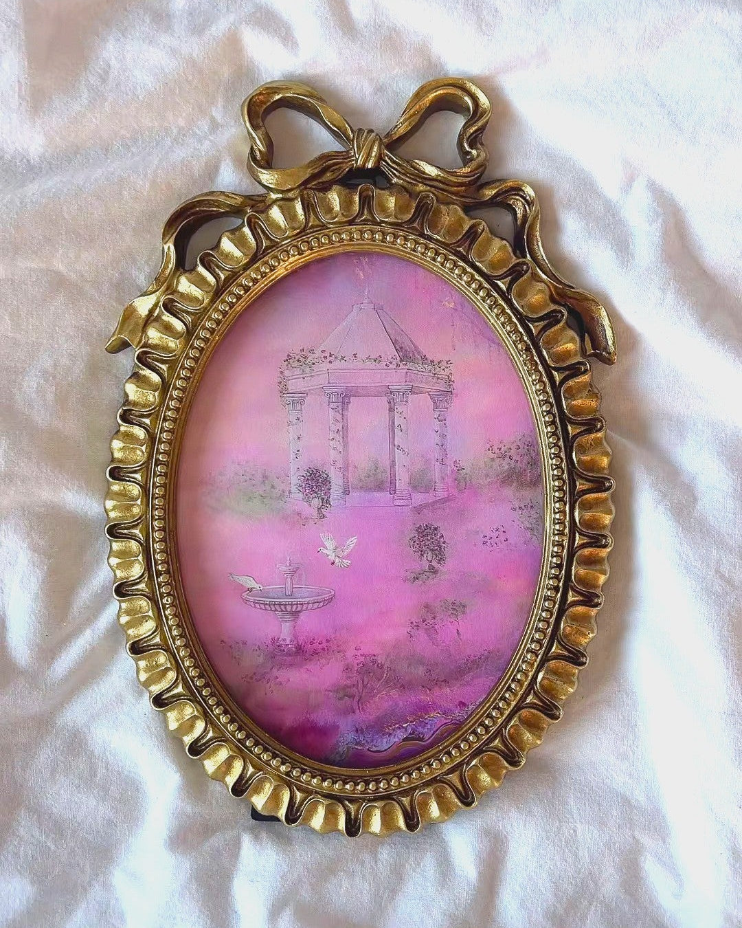 Rose Garden FRAMED PRINT (Golden Frame)